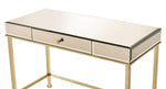 Canine Smoky Mirrored/Champagne Writing Desk with Drawer