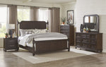 Cardano Driftwood Charcoal Wood King Poster Bed