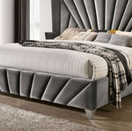 Carissa Gray Fabric Cal King Bed (Oversized)