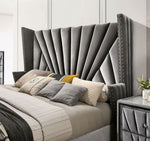 Carissa Gray Fabric King Bed (Oversized)