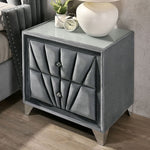 Carissa Gray Fabric Upholstered Nightstand