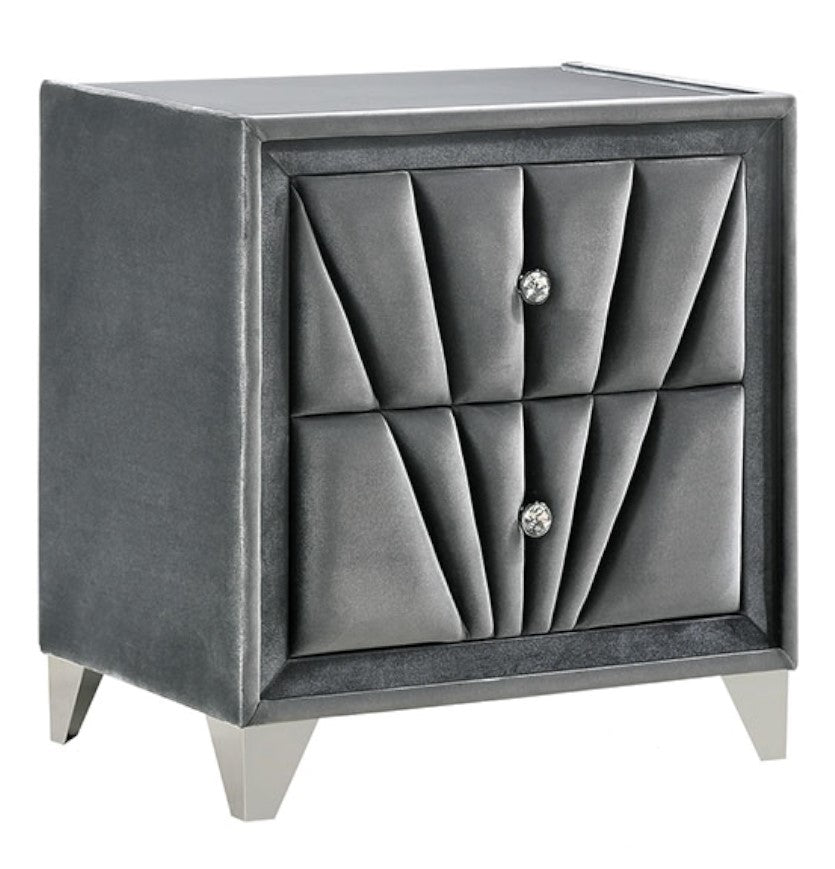 Carissa Gray Fabric Upholstered Nightstand