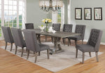 Carlie 2 Gray Linen Fabric/Wood Side Chairs