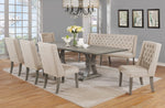 Carlie 7-Pc Gray/Beige Dining Table Set