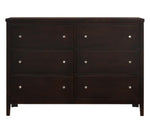 Carlton Cappuccino Wood 6-Drawer Dresser