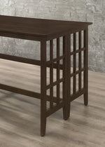 Carmina Brown Wood Counter Height Table