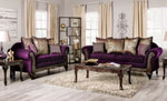 Casilda Purple Chenille 2-Seat Sofa (Oversized)