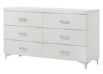 Casilda White Wood 6-Drawer Dresser