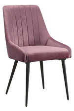 Caspian 2 Pink Fabric/Black Metal Side Chairs