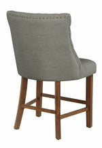 Cassidy 2 Gray Linen Counter Height Chairs