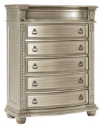 Cavalier Silver Wood 5-Drawer Chest