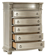 Cavalier Silver Wood 5-Drawer Chest