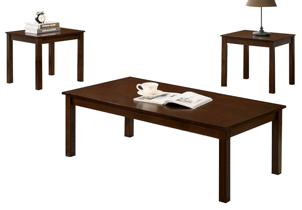 Cecily 3-Pc Brown Wood Table Set