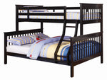 Chapman Black Wood Twin/Full Bunk Bed