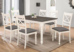 Charlee 7-Pc Ivory/Gray Dining Table Set