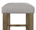Charnell 2 Gray PU Leather/Oak Wood Counter Height Stools