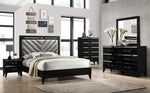 Chelsie Black Wood 5-Drawer Chest