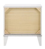 Chelsie White Wood 2-Drawer Nightstand