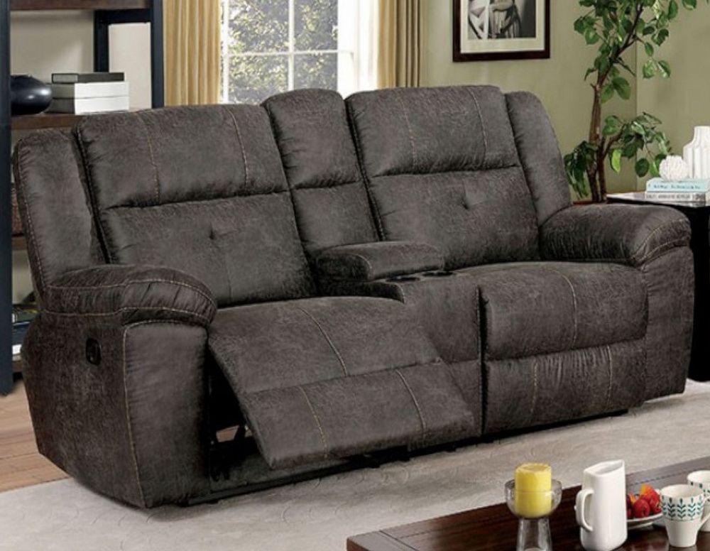 Chichester Dark Brown Manual Recliner Loveseat