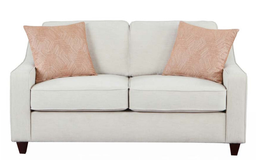 Christine Beige Woven Chenille Loveseat