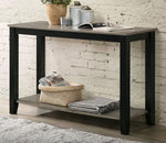 Ciana Gray/Black Wood Console Table with Shelf