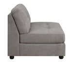 Claude Dove Chenille Armless Chair