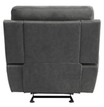 Clifton Gray Polished Microfiber Glider Manual Recliner