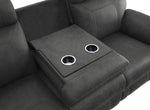 Clifton Gray Polished Microfiber Manual Recliner Sofa