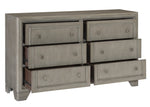 Colchester Driftwood Gray Wood 6-Drawer Dresser