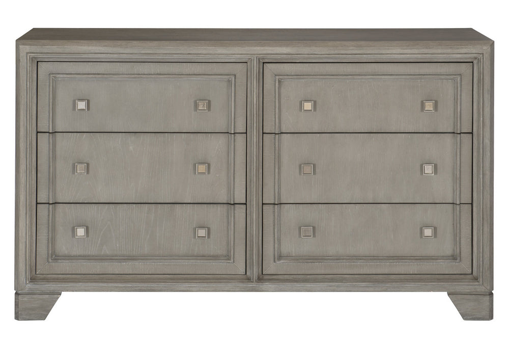 Colchester Driftwood Gray Wood 6-Drawer Dresser