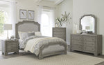 Colchester Driftwood Gray Wood/Gray Fabric Cal King Bed