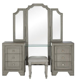 Colchester Driftwood Gray Wood Vanity Dresser w/ Mirror