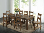 Coleman 2 Rustic Golden Brown Wood Side Chairs