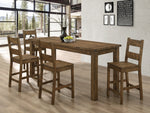 Coleman 5-Pc Rustic Golden Brown Counter Height Table Set