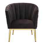 Colla Modern Black Velvet Accent Chair