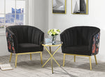 Colla Modern Black Velvet Accent Chair