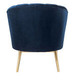 Colla Modern Blue Velvet Accent Chair