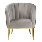 Colla Modern Gray Velvet Accent Chair