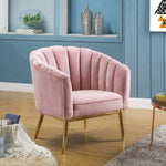 Colla Modern Pink Velvet Accent Chair