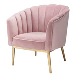 Colla Modern Pink Velvet Accent Chair