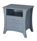 Colt Gray Wood 2-Drawer Nightstand