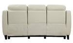 Conrad Cream Leather Power Recliner Sofa