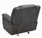 Conrad Grey Breathable Leatherette Manual Glider Recliner