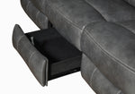 Conrad Grey Breathable Leatherette Manual Recliner Sofa