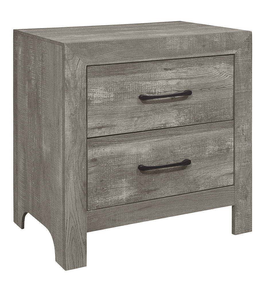 Corbin Gray Wood 2-Drawer Nightstand