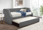 Corrina Gray Fabric Twin Daybed with Trundle