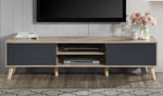 Cosima Natural/Gray Wood 70" TV Stand