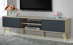 Cosima Natural/Gray Wood 70" TV Stand