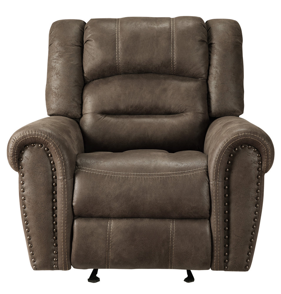 Creighton Brown Microfiber Glider Manual Recliner