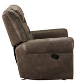 Creighton Brown Microfiber Glider Manual Recliner